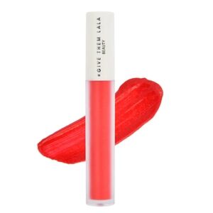 GIVE THEM LALA Hydromatte Liquid Lipstick in I Love You Red NEW NIB